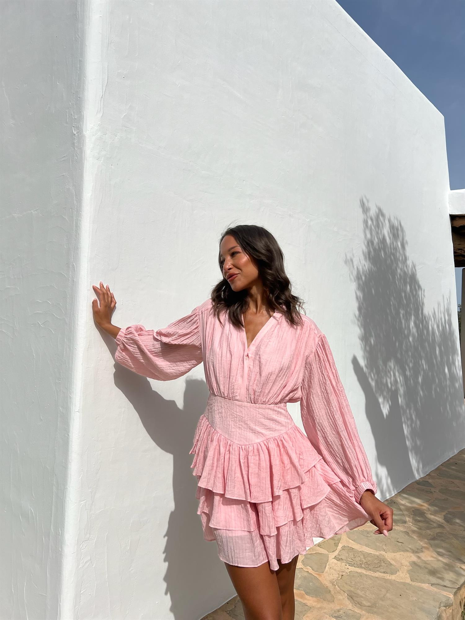 Alaya Mini Ruffle Dress Kjoler