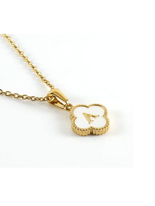 Four Leaf Letter Necklace - A - Tilbehør