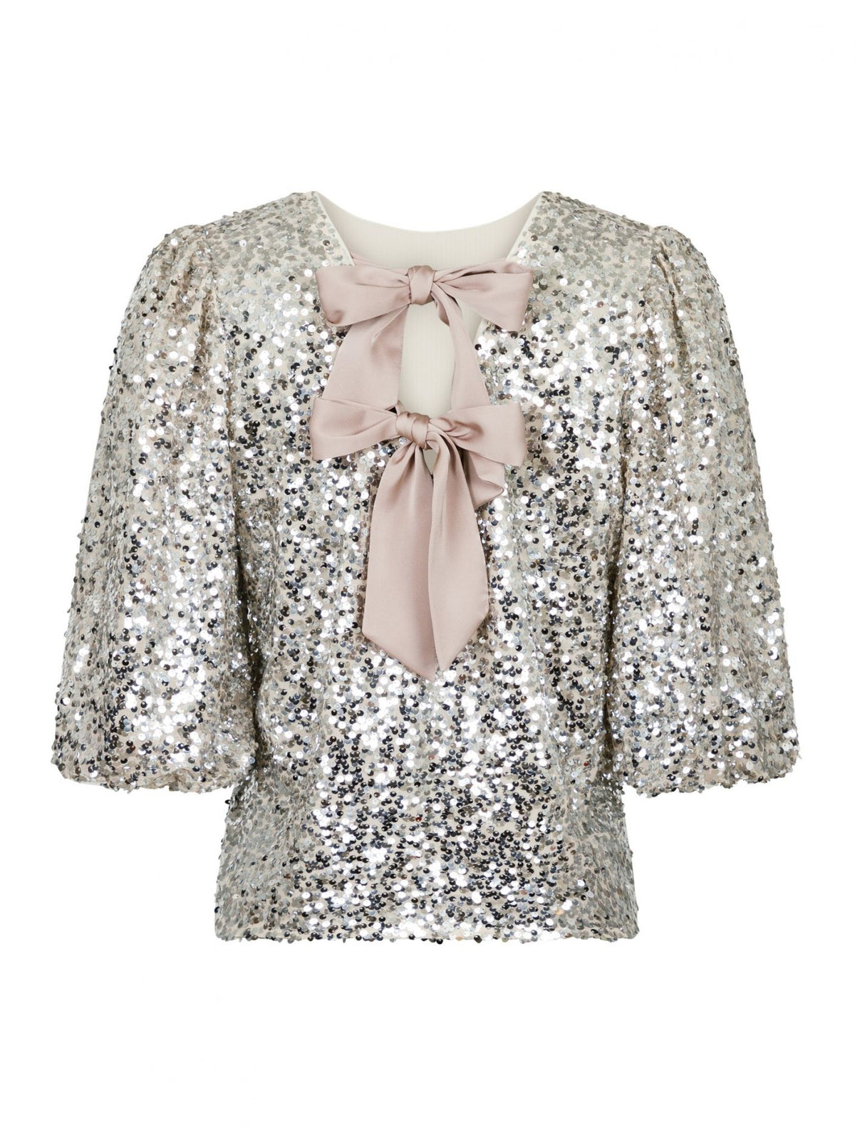 Lorraine Flower Satin Flowy Blouse