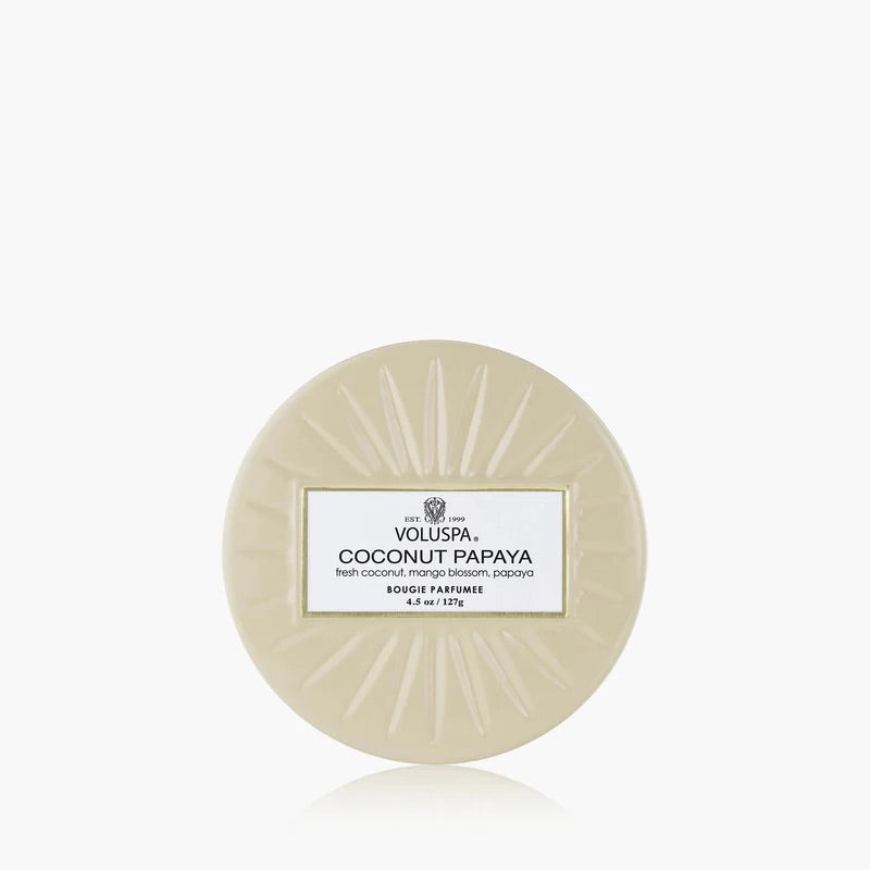 Mini Tin Candle 113g - Papaya Coconut - Tilbehør