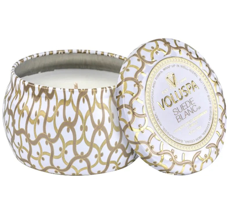Mini Tin Candle 113g - Suede Blanc - Tilbehør