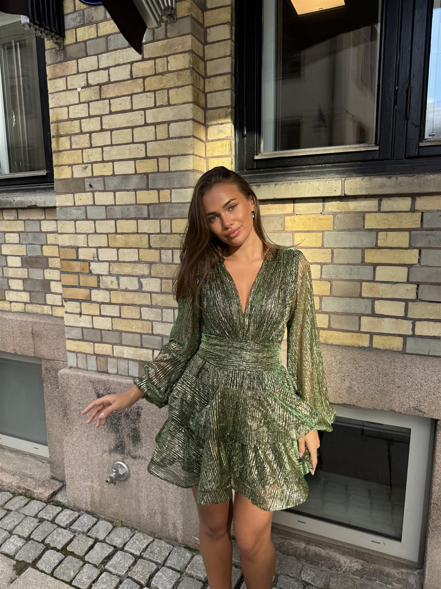 Naia Bedouin Dress - Green Splash - Kjoler