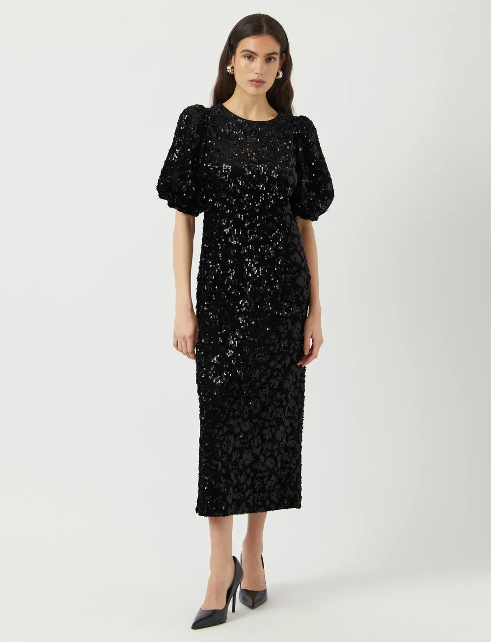 Yassofie 2/4 Sequin Midi Dress - Kjoler