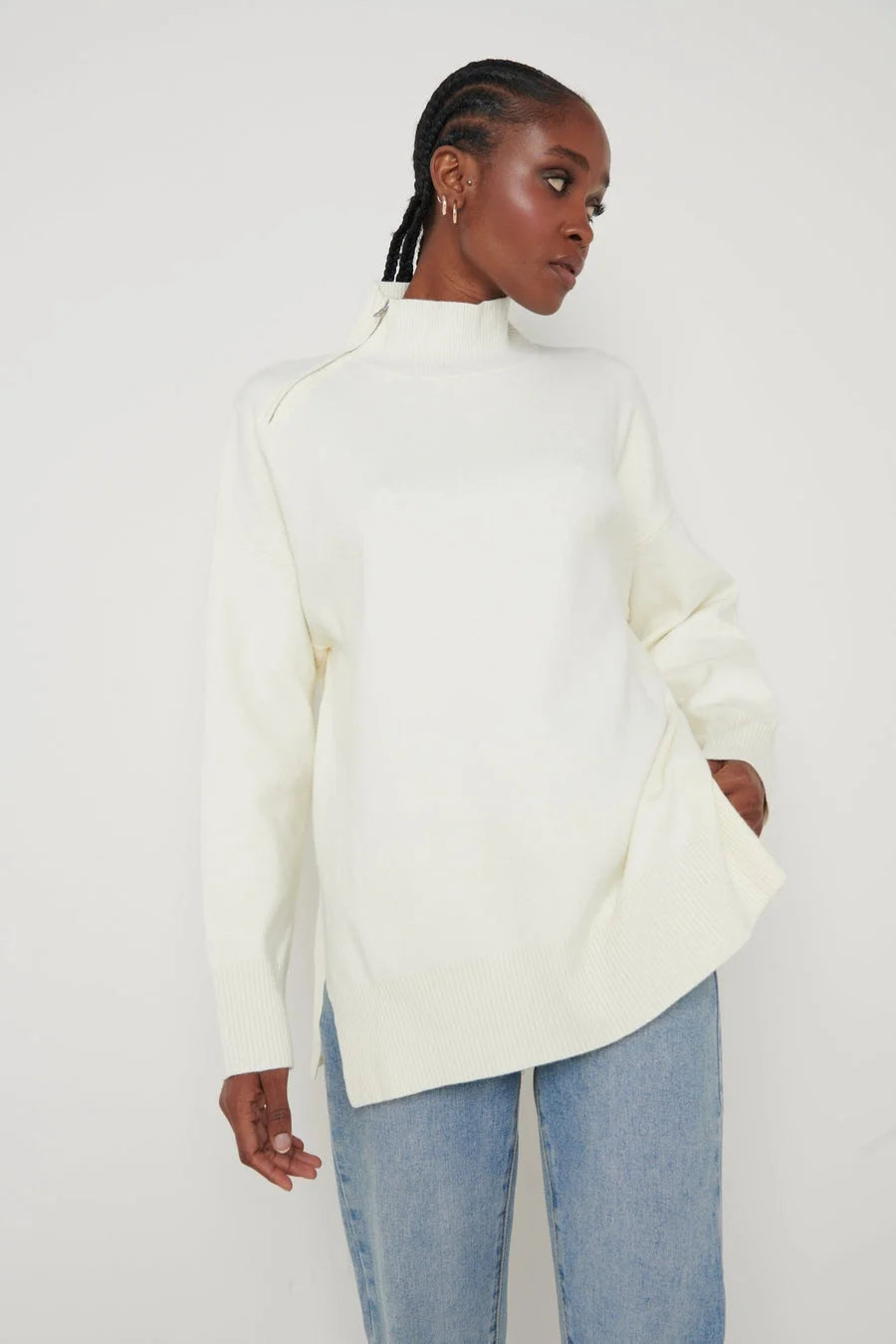 Maeve Zip Collared Jumper - Overdeler