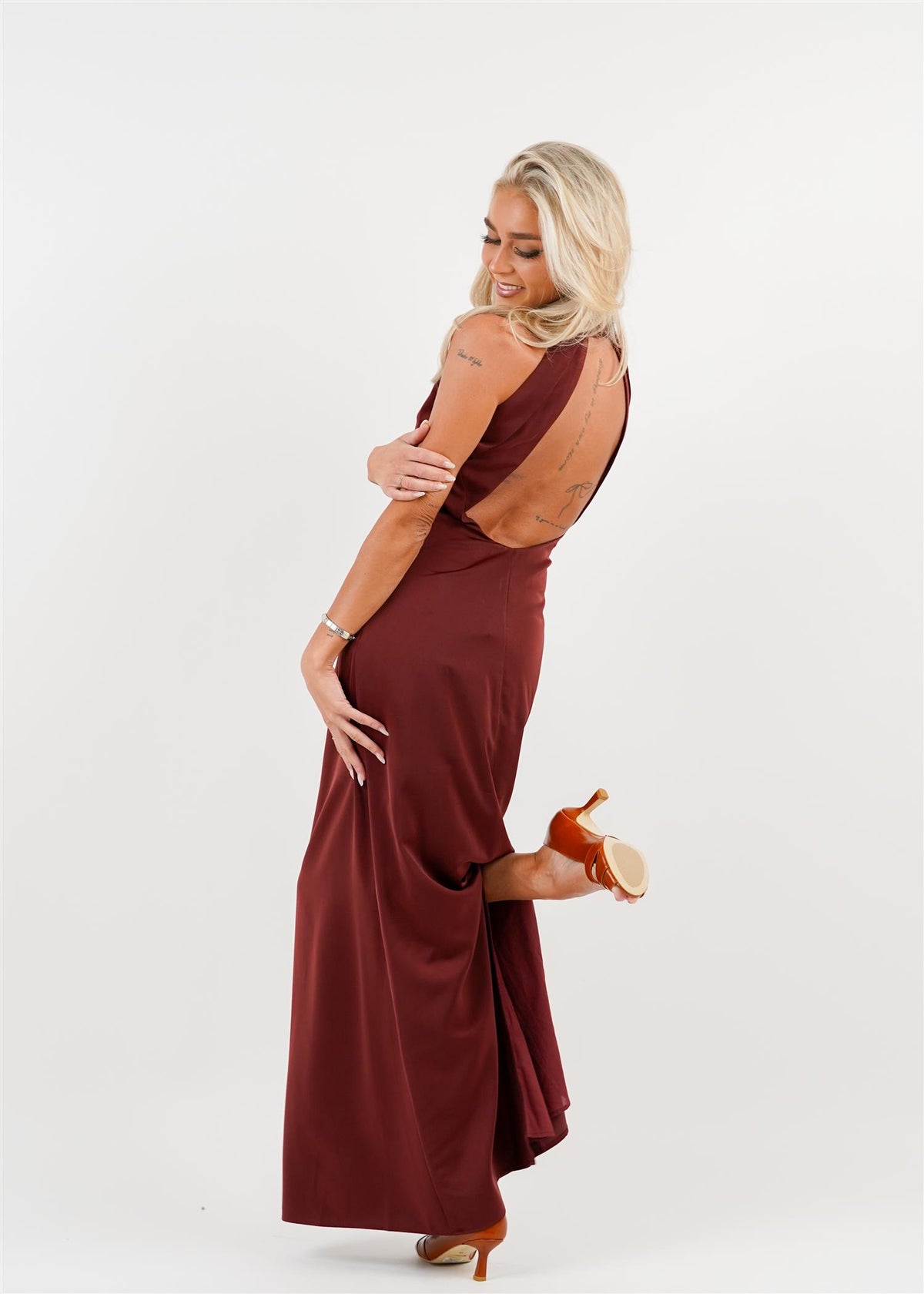 Celine Long Dress - Bordeaux