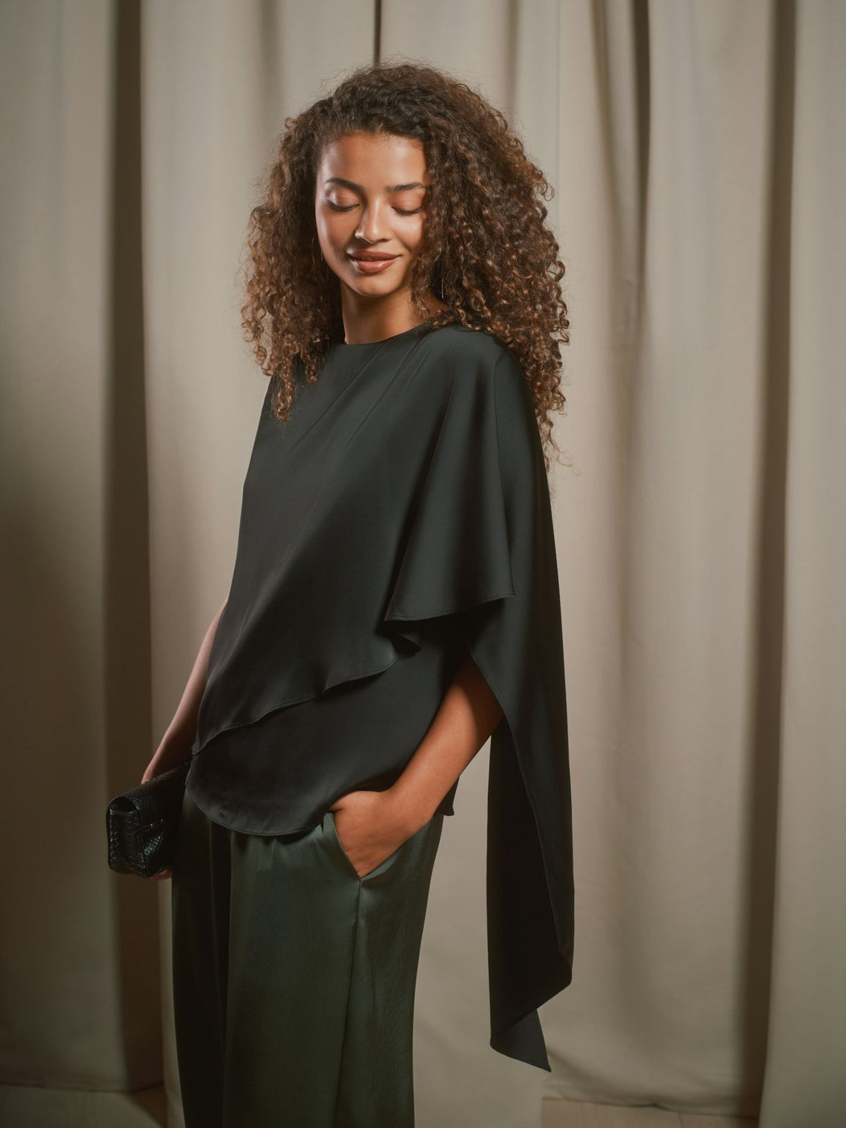 Lunelle Drapy Satin Top