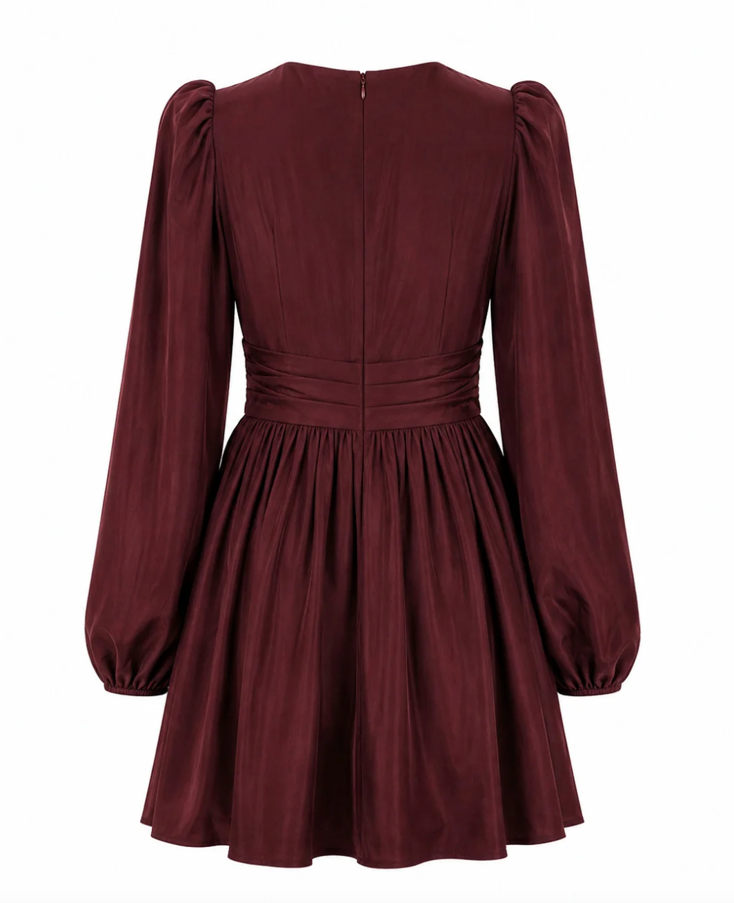 Maeve Satin Dress - Bordeaux
