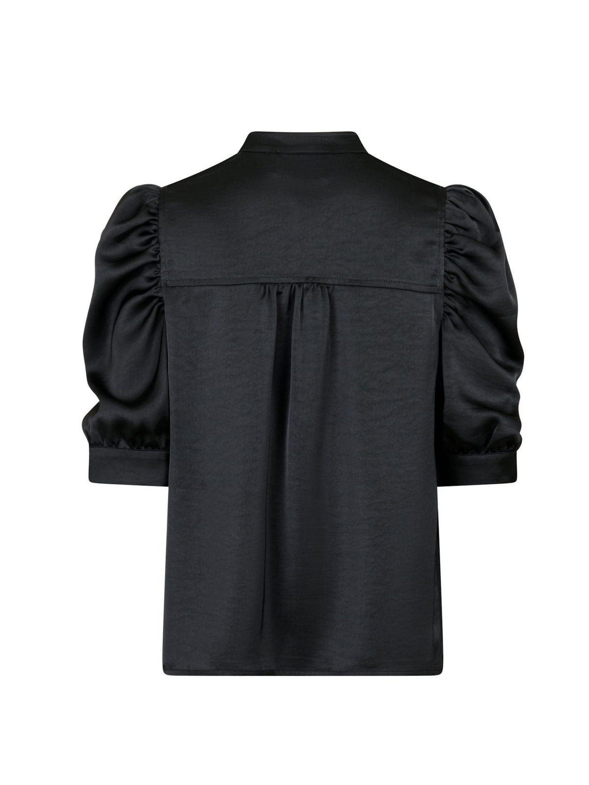 Roella Heavy Sateen Blouse - Black