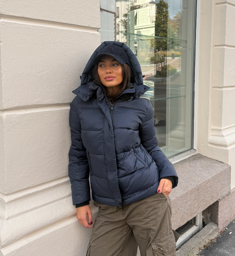 Leah Down Jacket - Navy