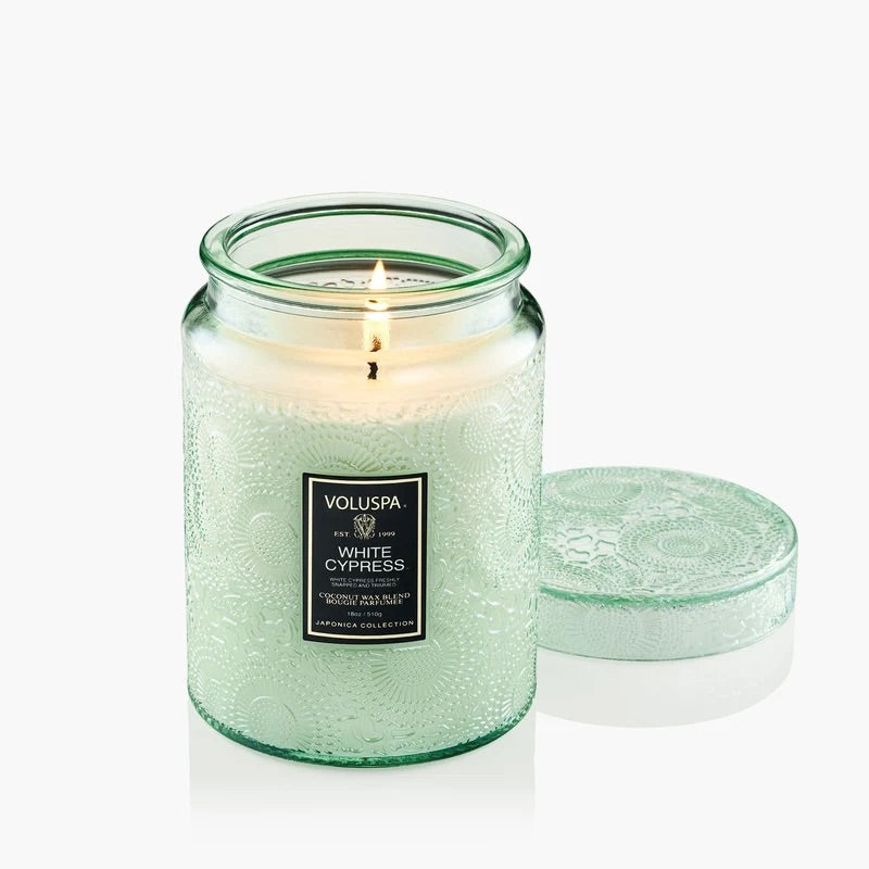 Large Jar Candle 510g - White Cypress