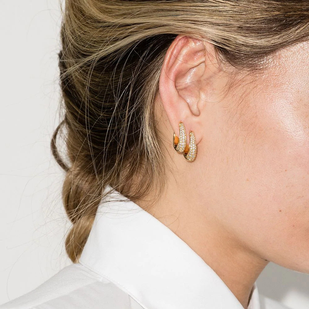 Tia Brass Earring Gold - Tilbehør