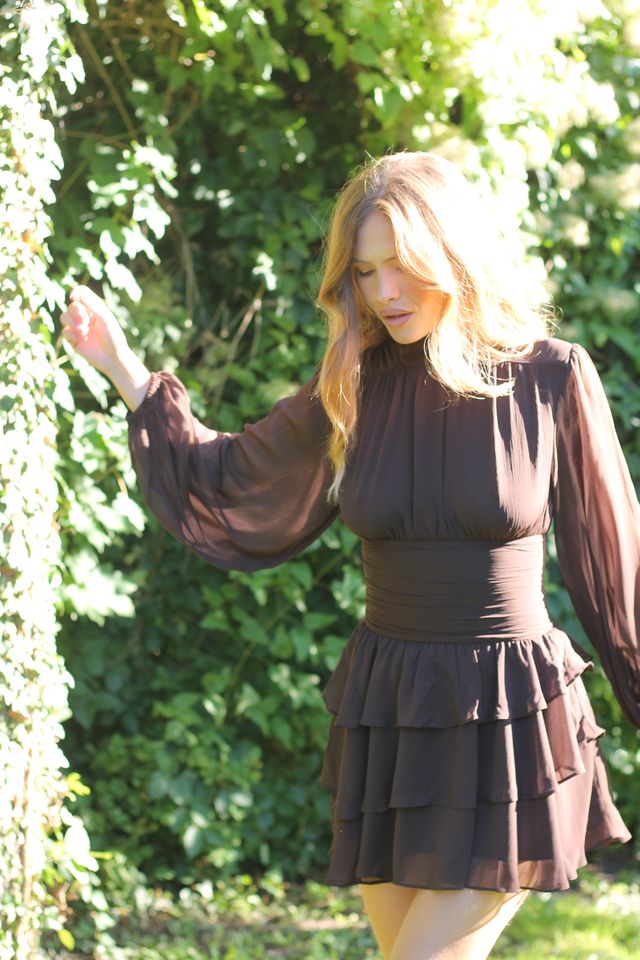 Milla Mini Ruffle Dress - Hazel