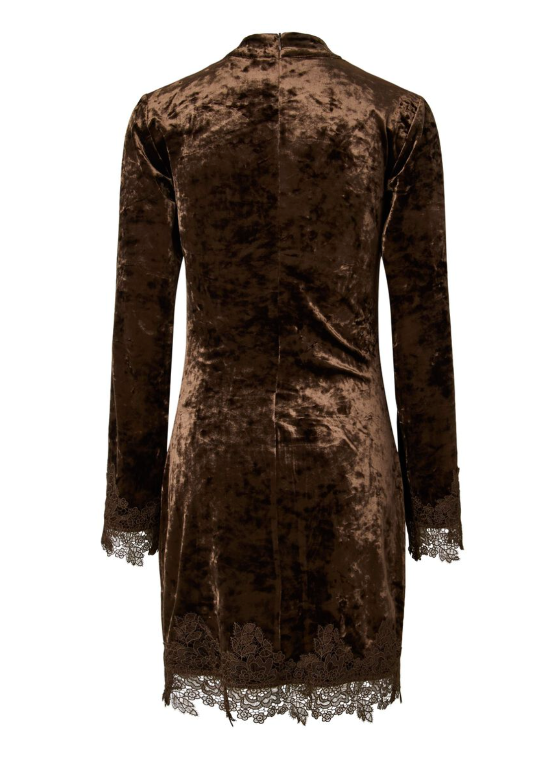 Yasvellia LS Short Lace Dress - Coffee Bean