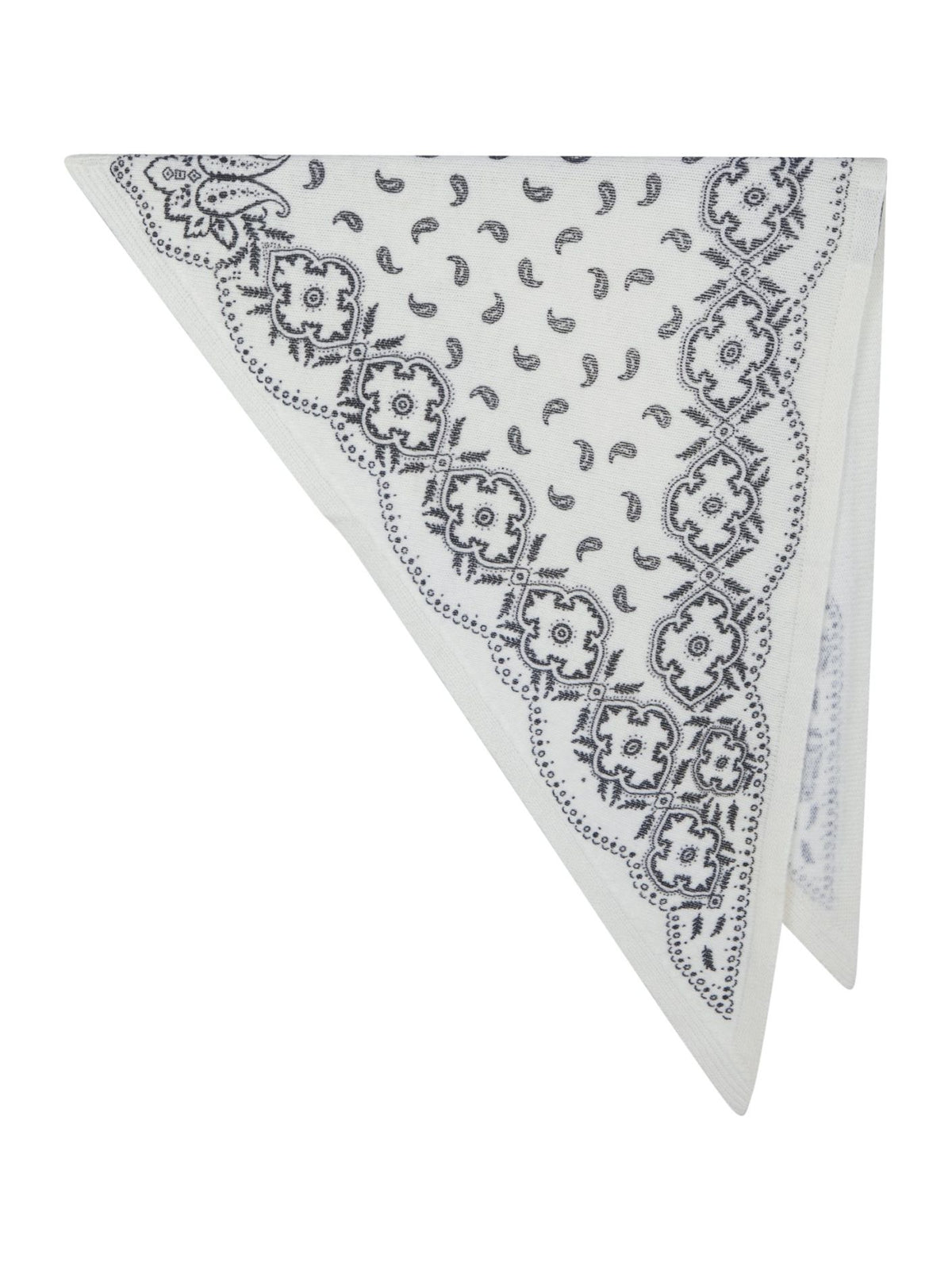 Lolana Paisley Knit Scarf - Off White