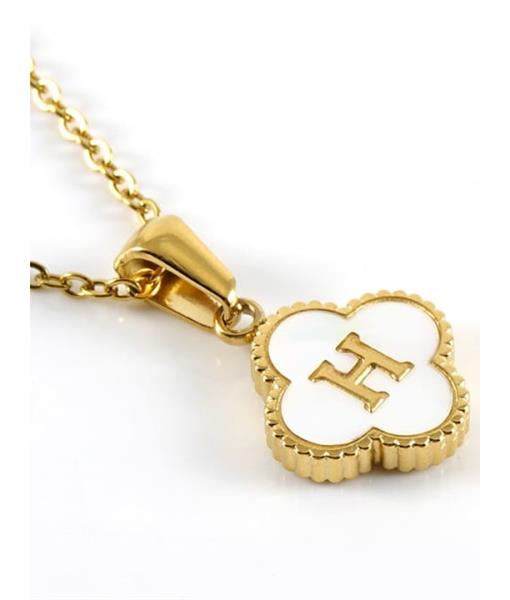 Four Leaf Letter Necklace