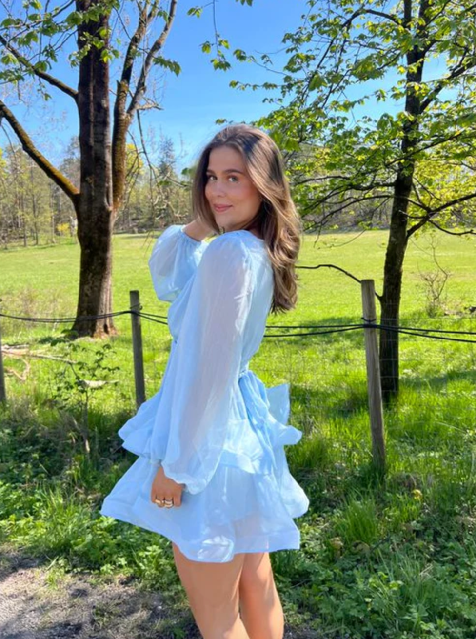 Asya Bedouin Dress - Pale Azure