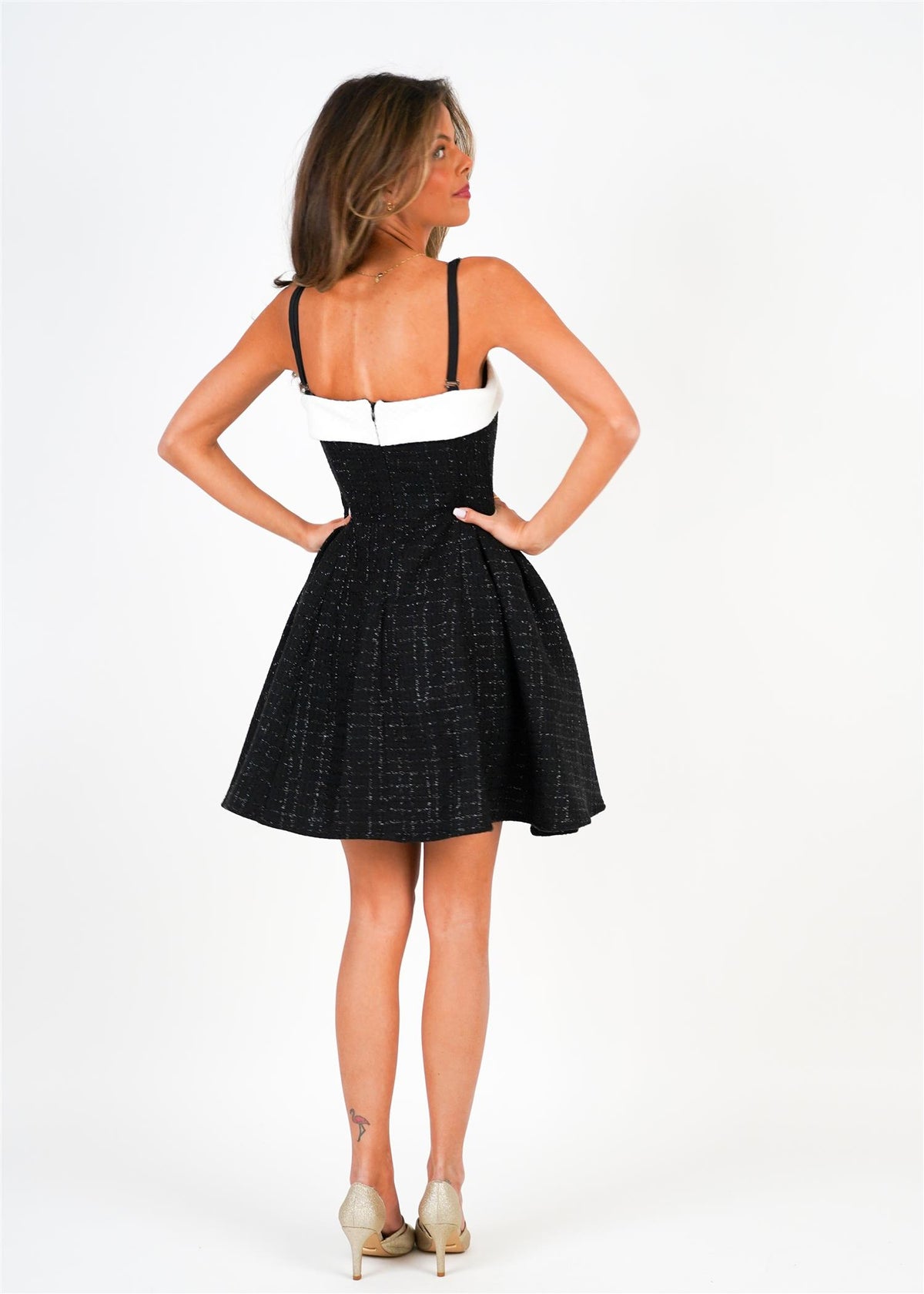 Hennie Short Dress - Black
