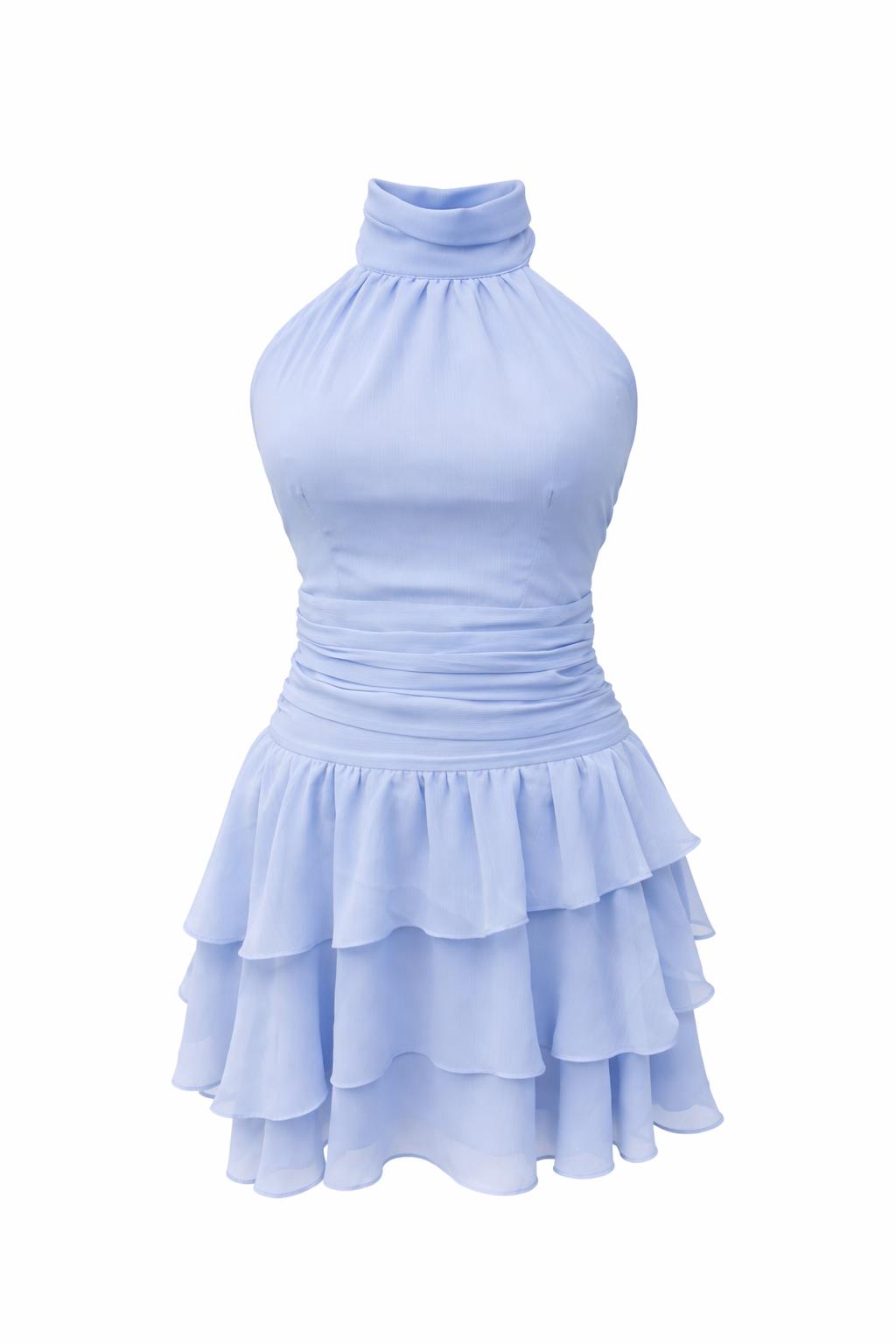 Lilly Maze Mini Ruffle Dress