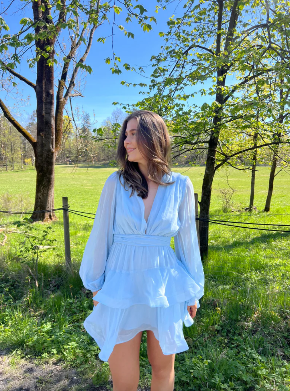 Asya Bedouin Dress - Pale Azure