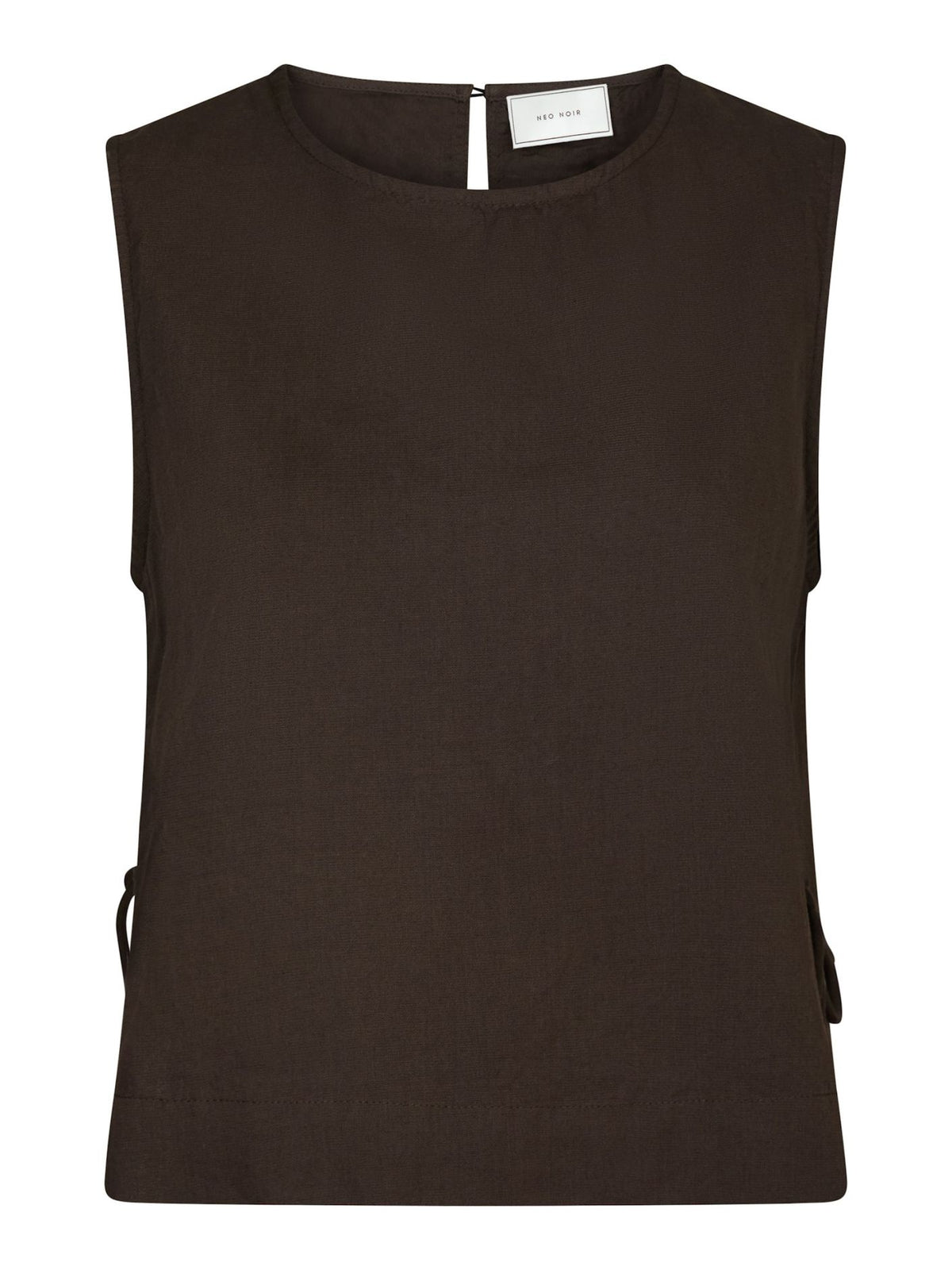 Svetlana Linen Top - Brun