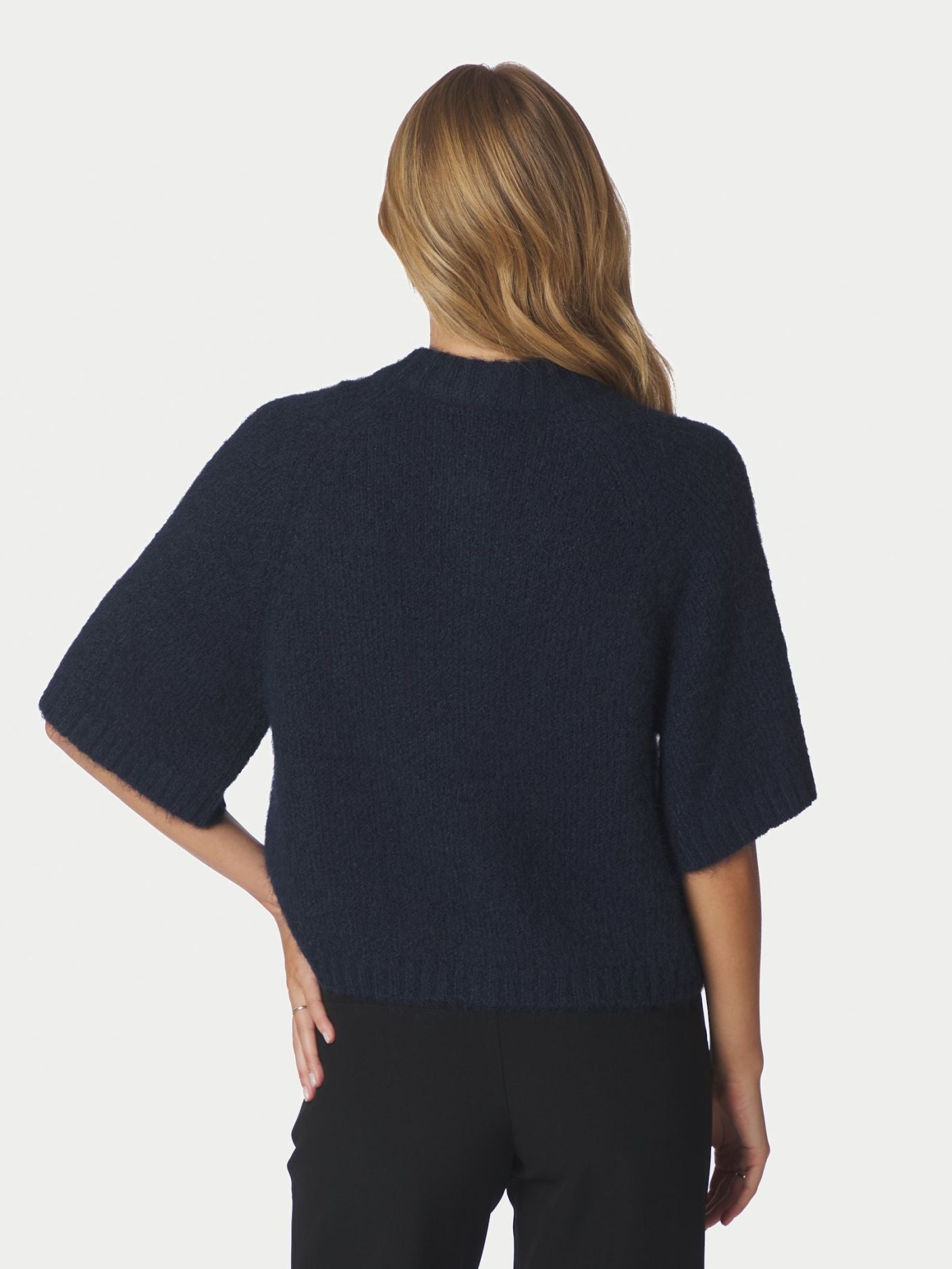 Benuta Fluffy Knit Cardigan - Navy