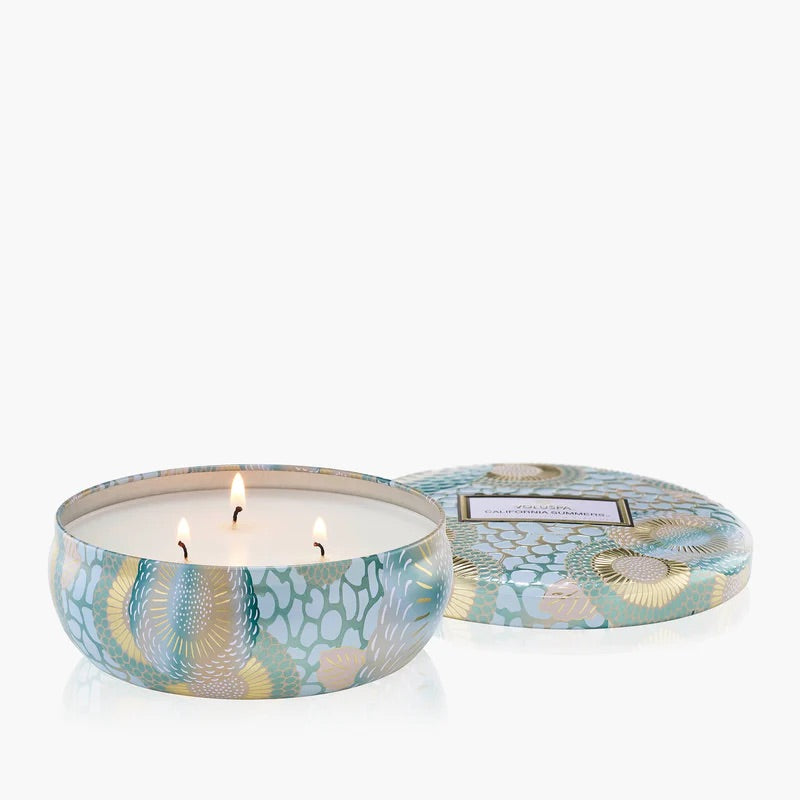 3-Wick Tin Candle 340g - California Summers - Tilbehør