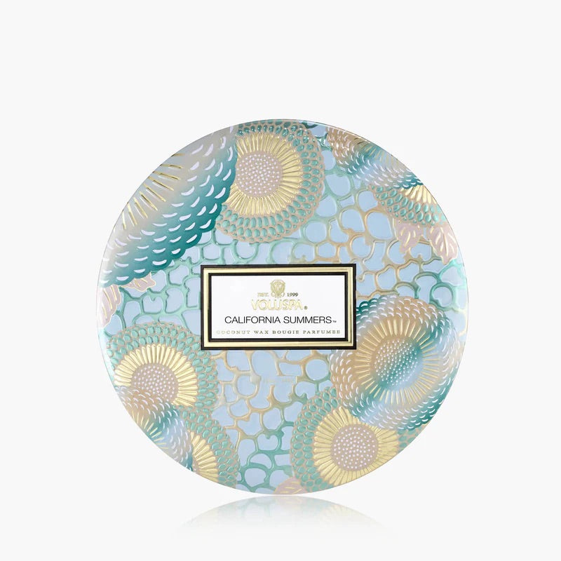 3-Wick Tin Candle 340g - California Summers - Tilbehør