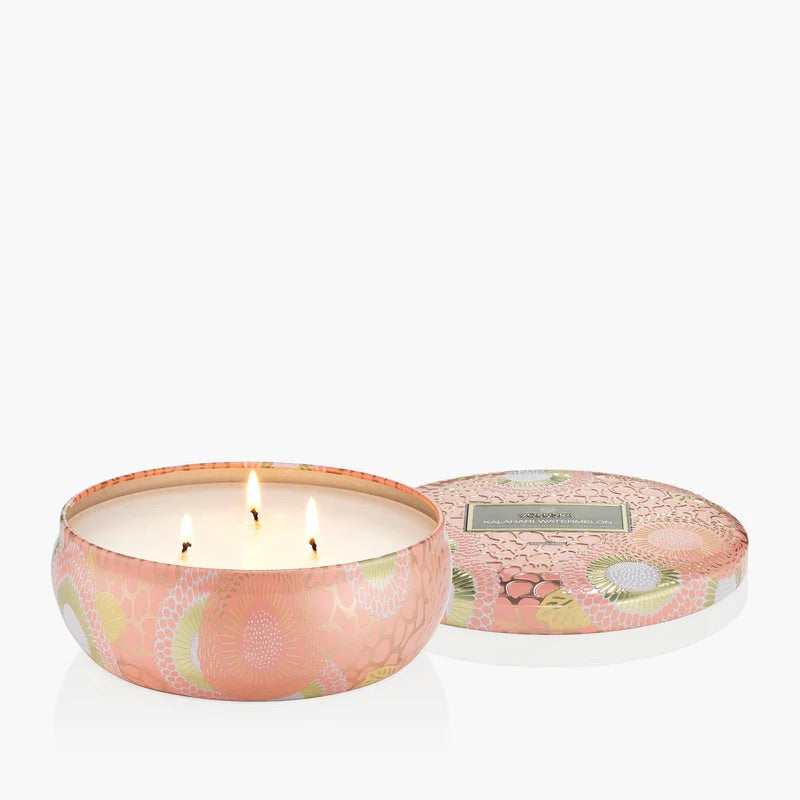 3-Wick Tin Candle 340g - Kalahari Watermelon - Tilbehør