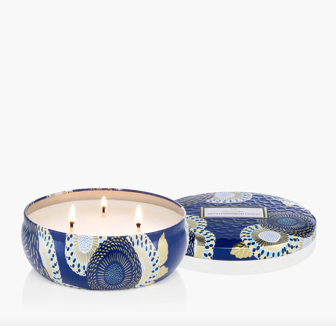3-Wick Tin Candle 340g - Mediterranean Lemon - Tilbehør