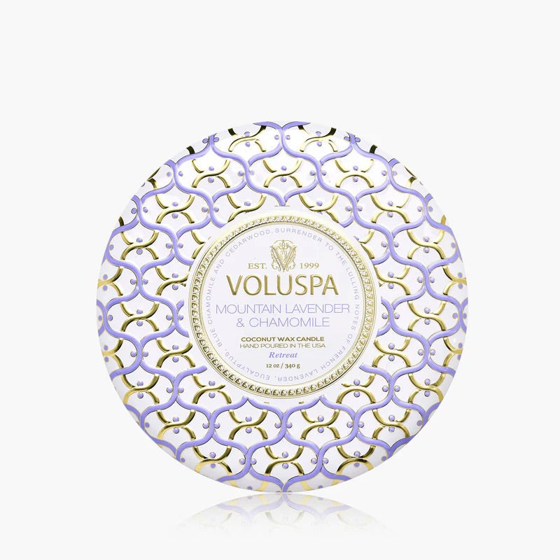 3-Wick Tin Candle 340g - Mountain Lavender & Chamomile