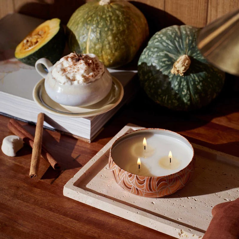 3-Wick Tin Candle 340g - Spiced Pumpkin Latte - Tilbehør