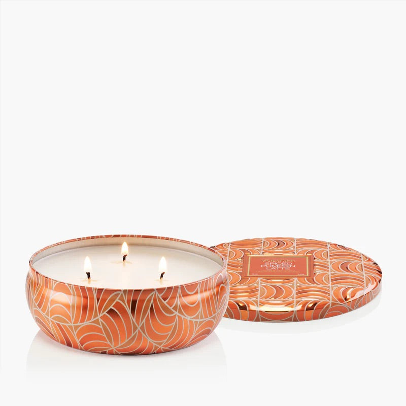 3-Wick Tin Candle 340g - Spiced Pumpkin Latte - Tilbehør