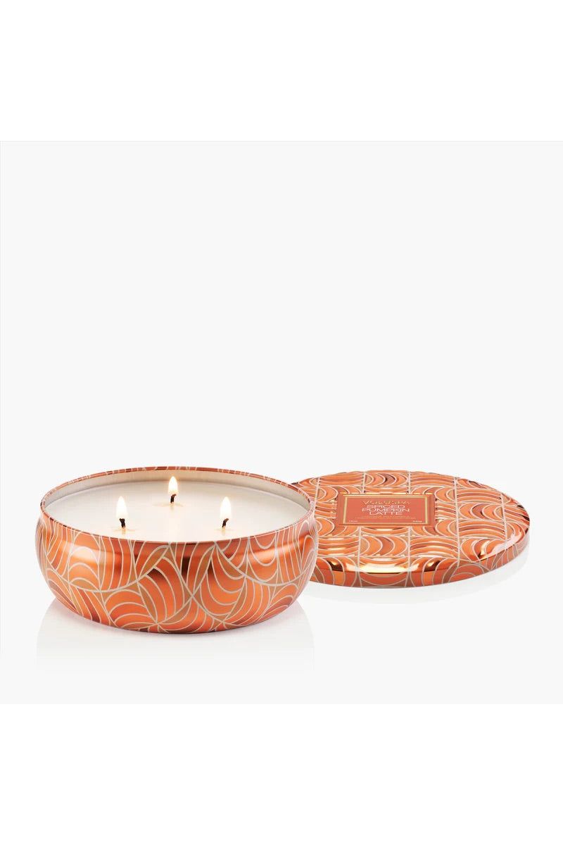 3-Wick Tin Candle 340g - Spiced Pumpkin Latte - Tilbehør