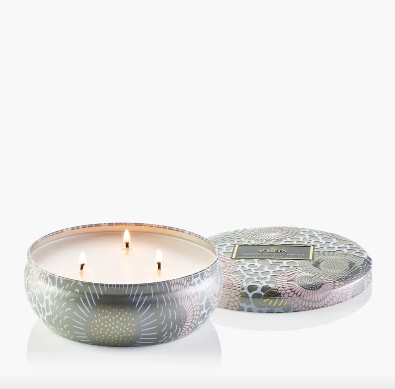 3-Wick Tin Candle 340g - Tahitian Coconut Vanilla - Tilbehør