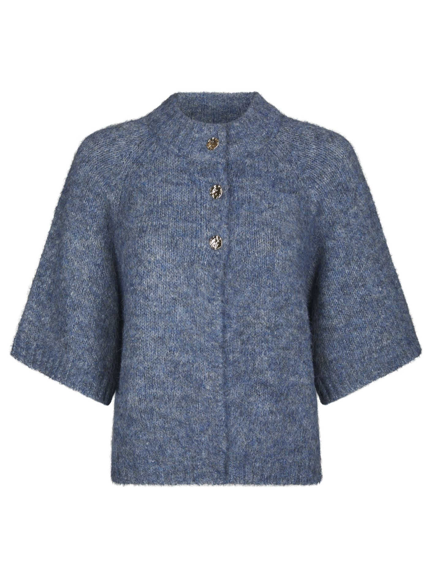 Benuta Fluffy Knit Cardigan - Smoke Blue
