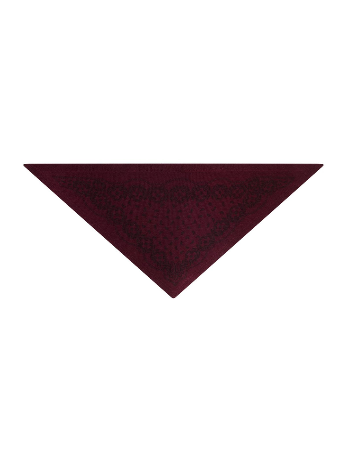 Ariya Paisley Knit Scarf - Wine