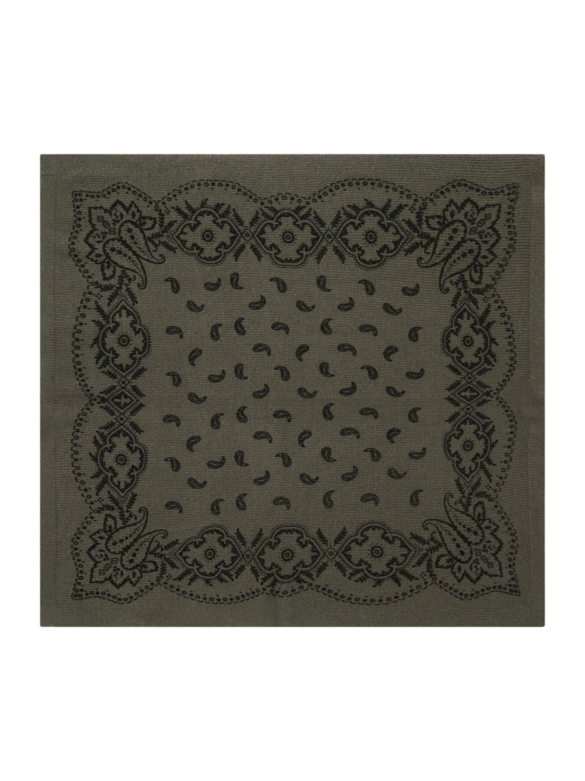 Adelina Paisley Knit Scarf - Army