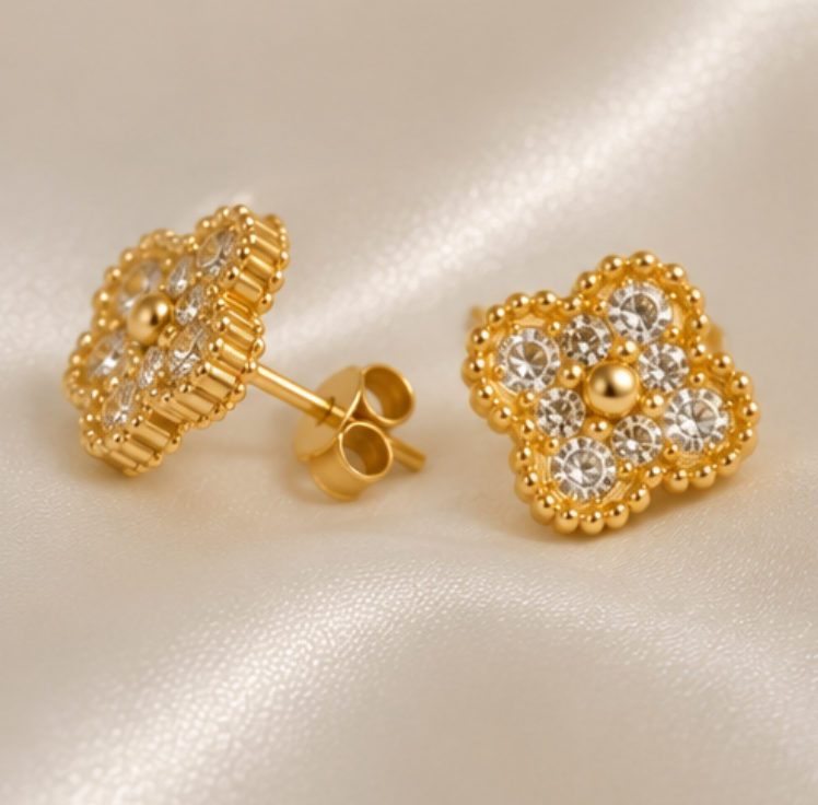 Lone Four Leaf Earring