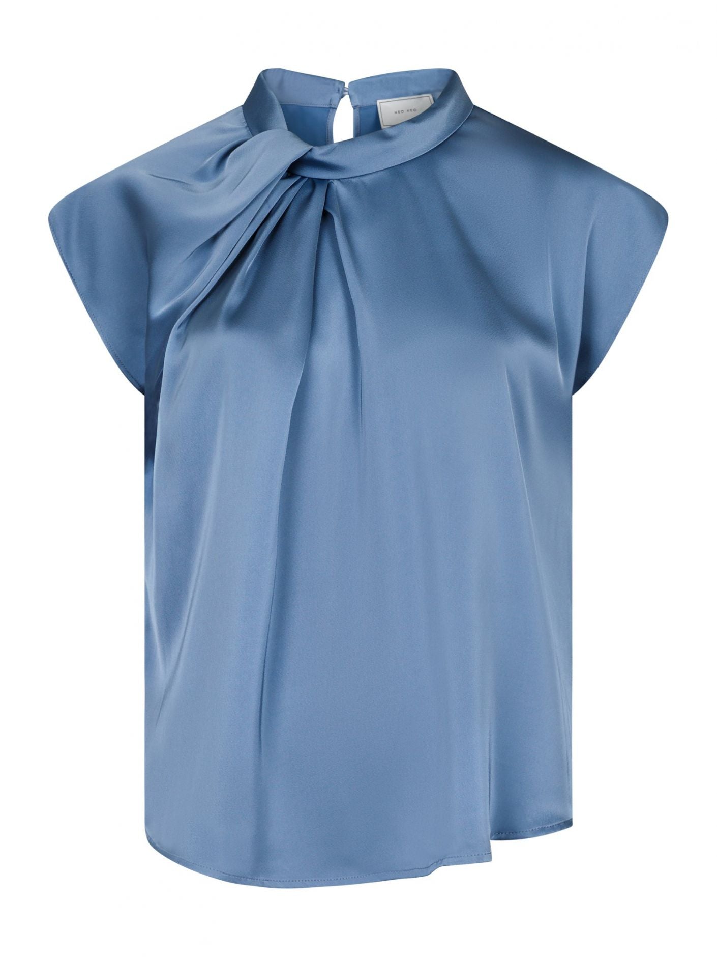 Fleur Drapy Satin Blouse - Overdeler