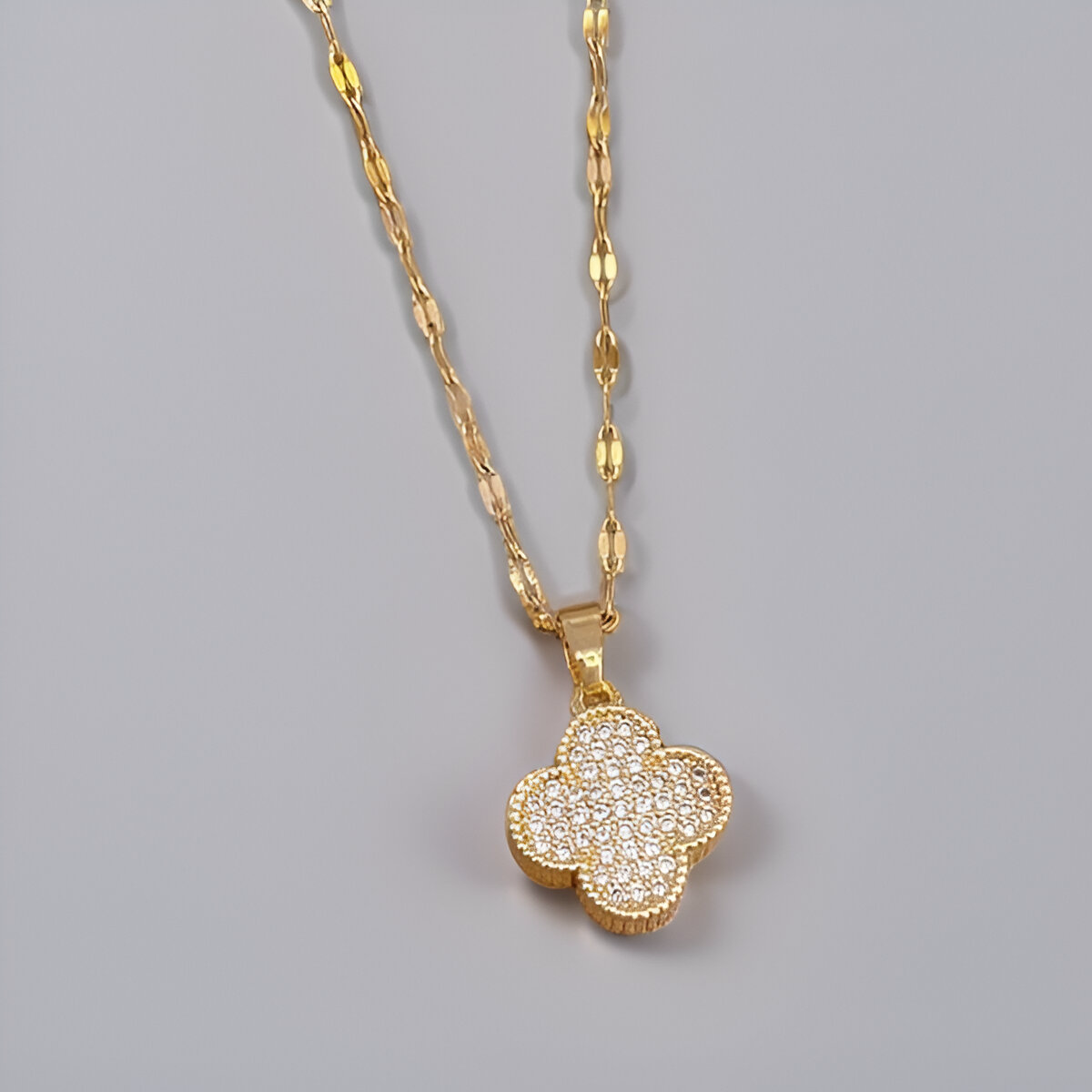 Denise Clover Necklace - S.Steel