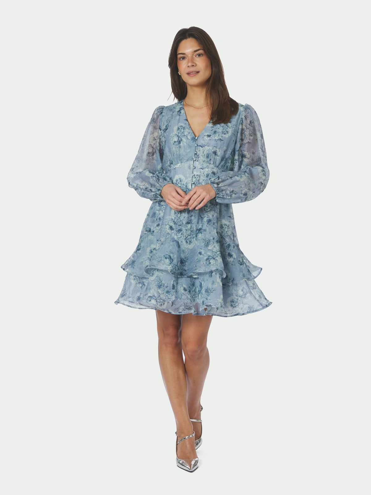 Mabella Crepe Print Dress
