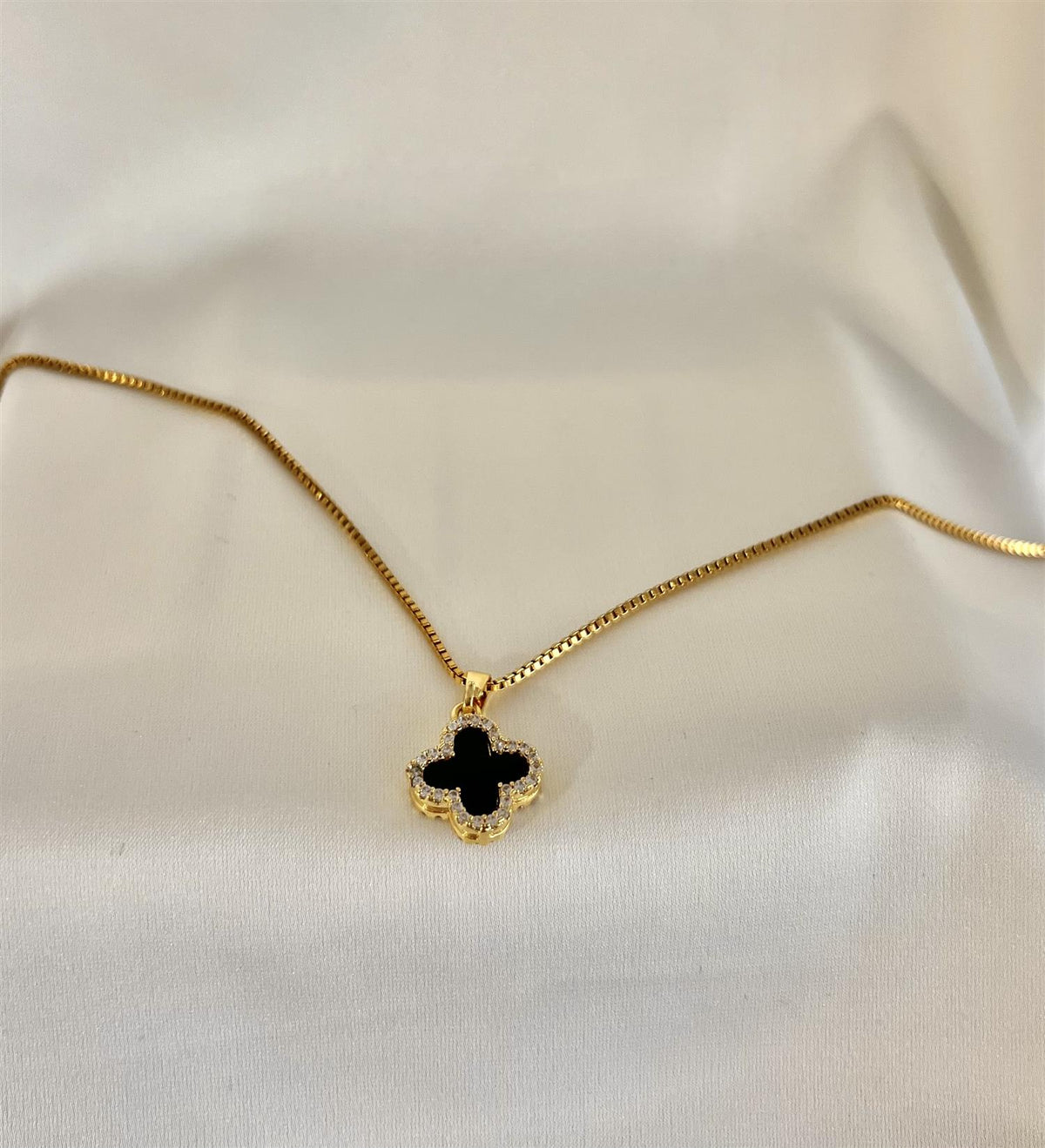 Four Leaf Double Necklace S.Steel