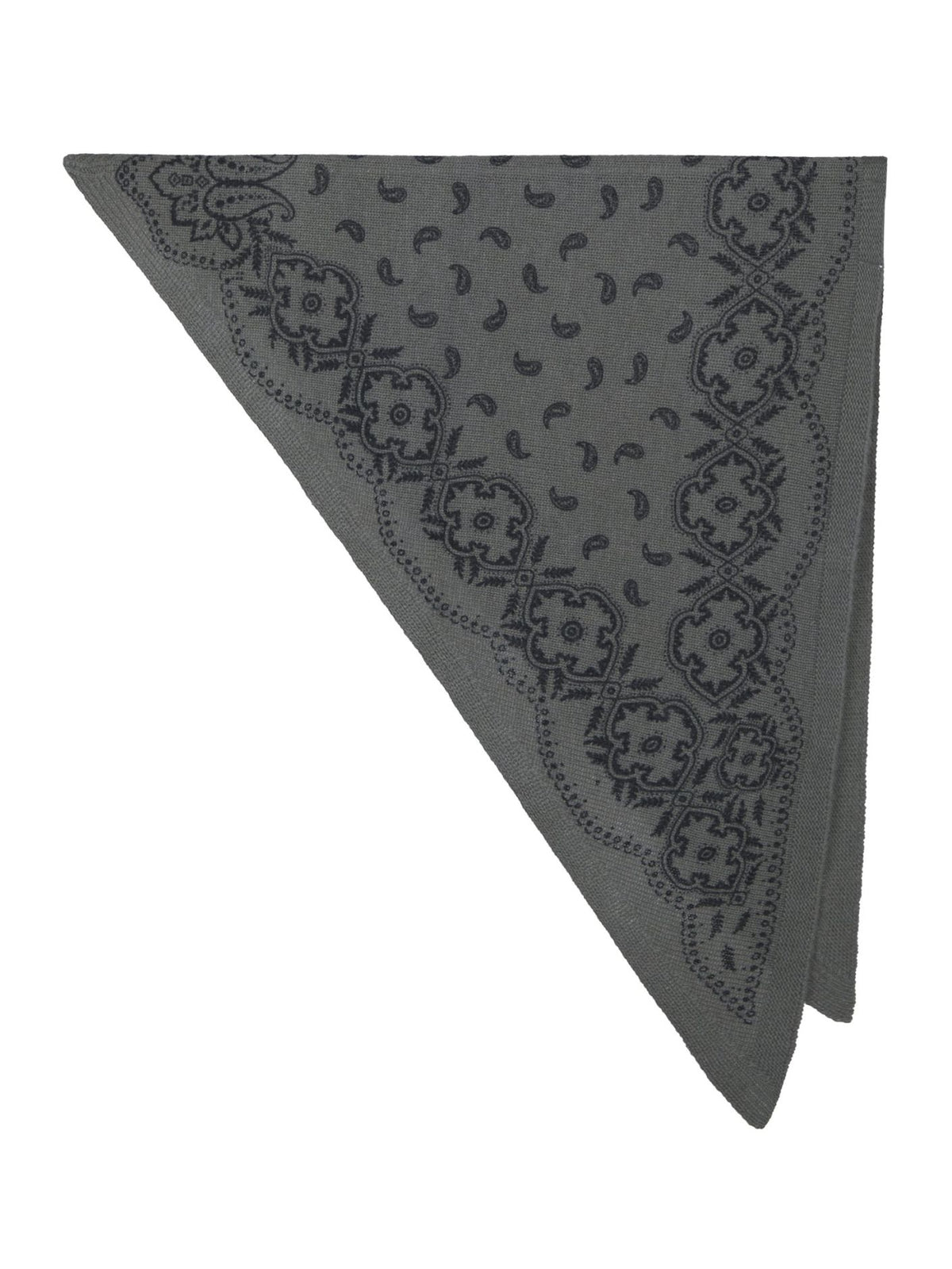 Lolana Paisley Knit Scarf - Army