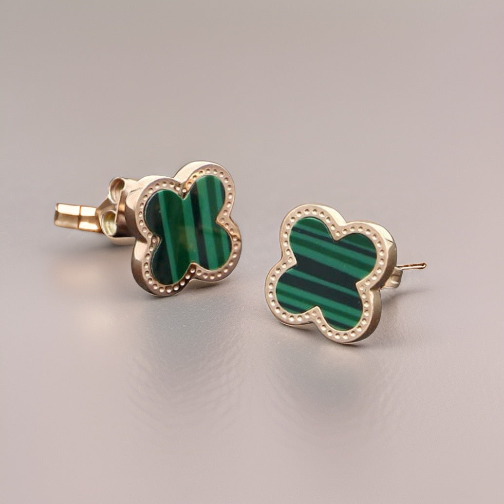 Eli Clover Earring Green - Tilbehør