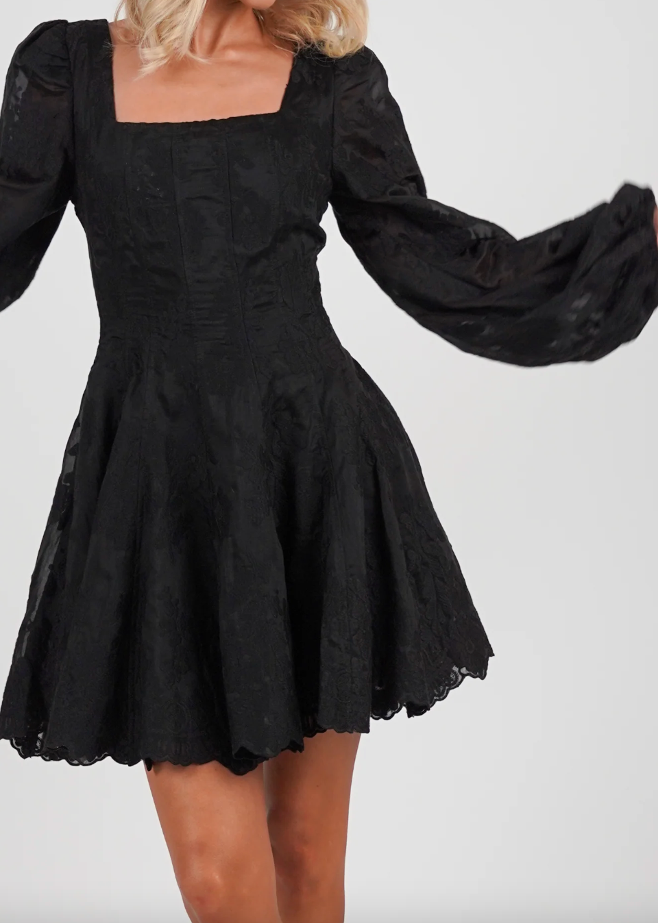 Sophie Lace Dress - Svart