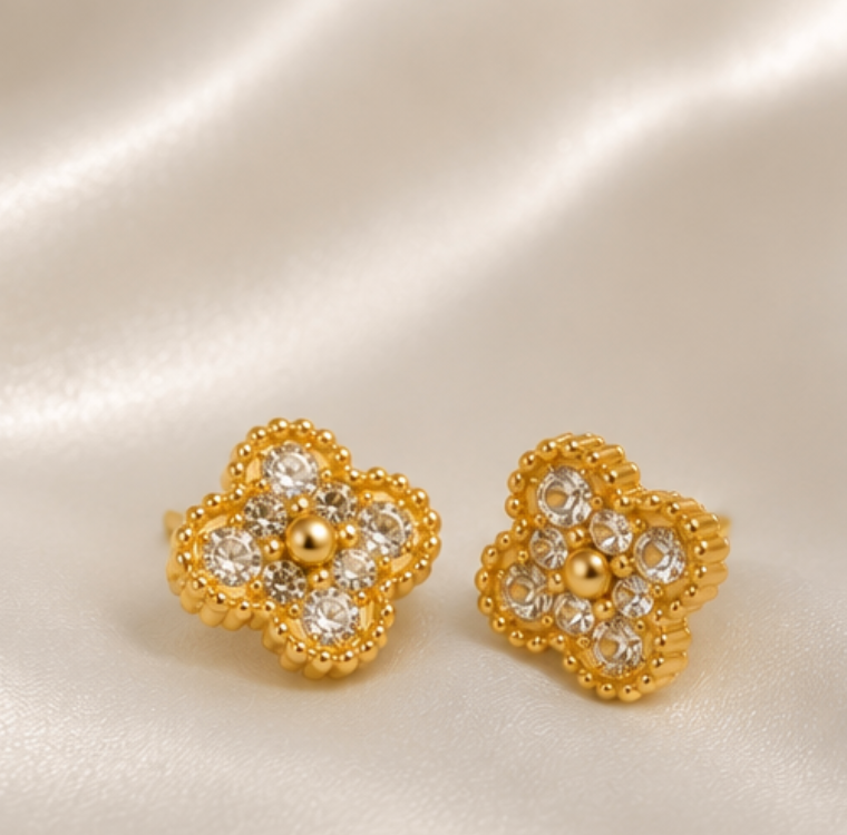Lone Four Leaf Earring