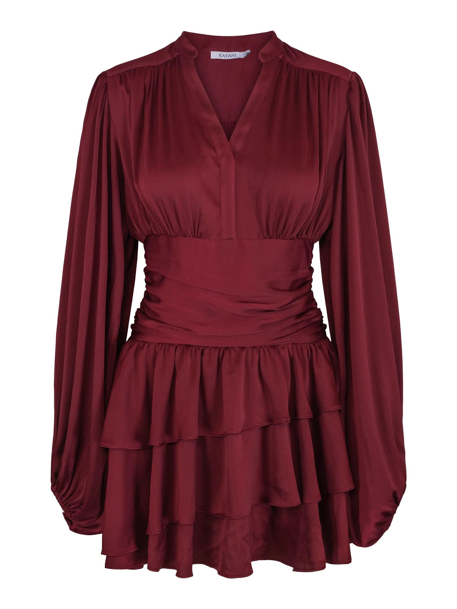 Nadine Belted Ruffle Dress - Kjoler