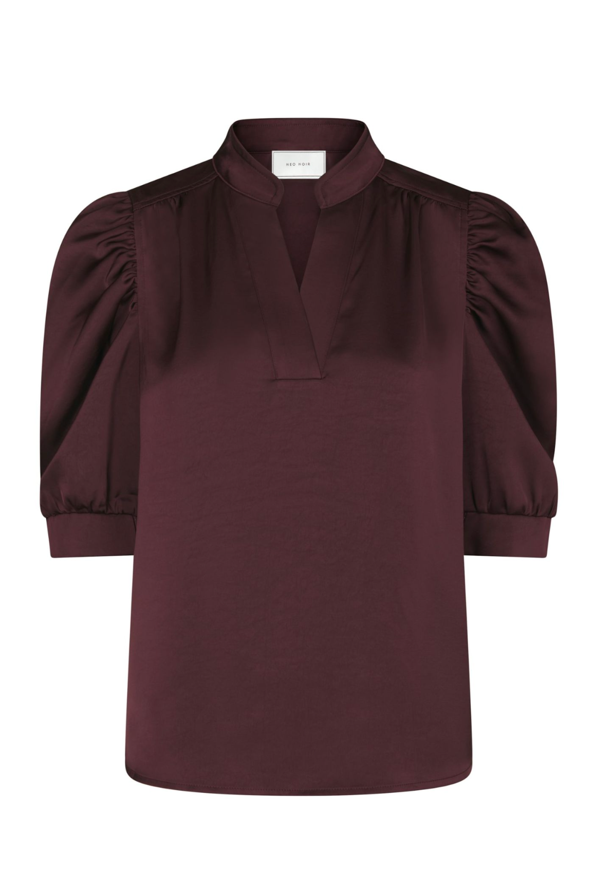 Roella Heavy Sateen Blouse - Burgundy