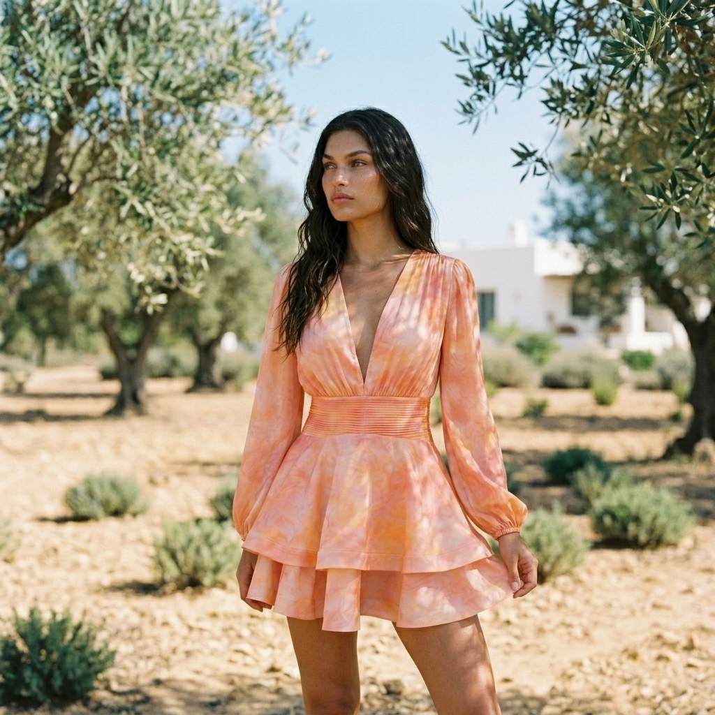 Amira Bedouine Dress - Bloomy Splash