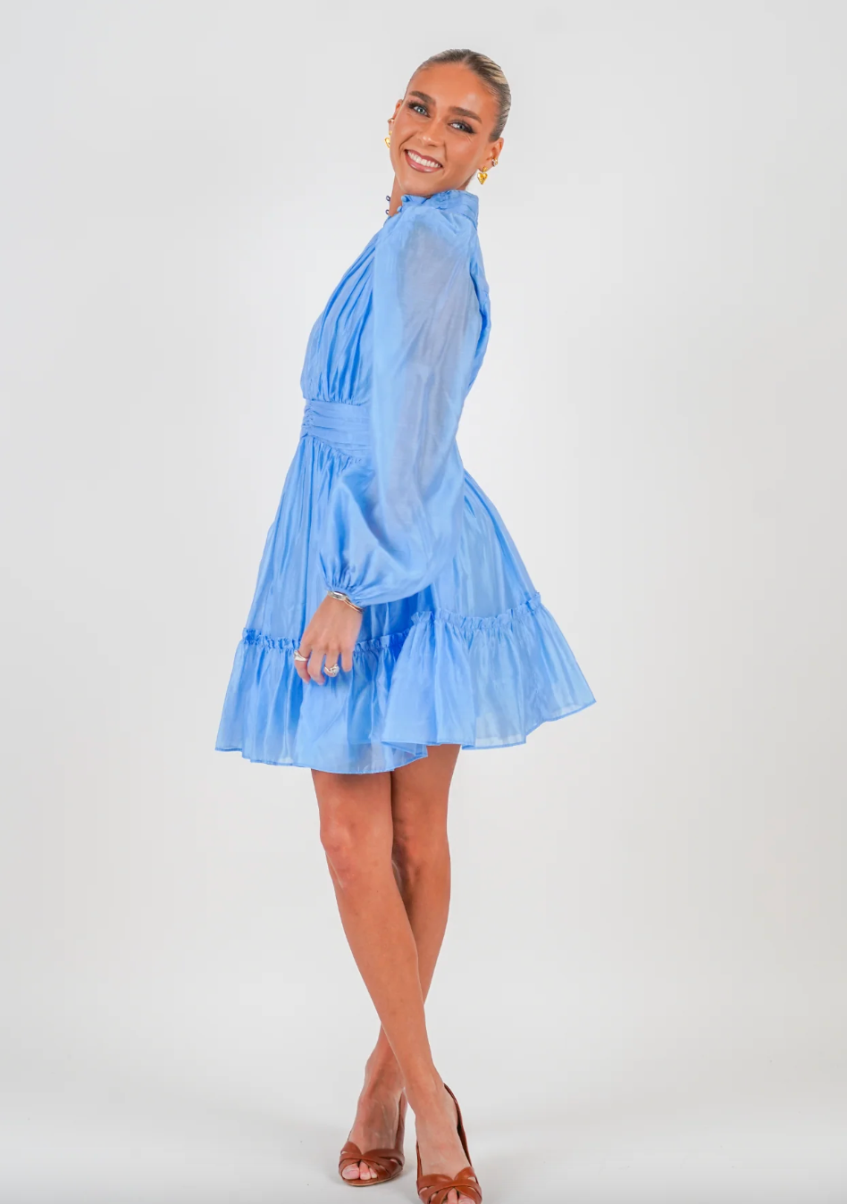 Vanity Short Dress - Sky Blue